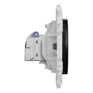 prise RJ45 Schneider Odace noir - vue de côté