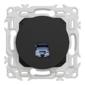 prise RJ45 Schneider Odace noir - vue de face