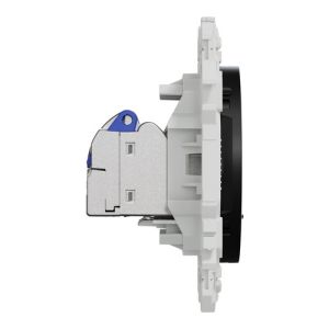 prise RJ45 double Schneider Odace noir - vue de côté