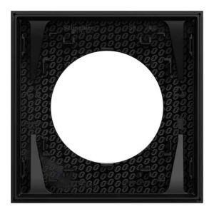 plaque de finition 1 poste Schneider Odace noir onyx - vue de dos