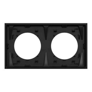 plaque de finition 2 postes Schneider Odace noir onyx - vue de dos