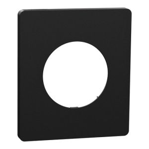 plaque de finition 1 poste Schneider Odace Architecte noir onyx