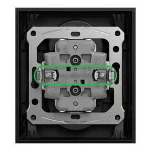 double prise de courant Schneider Odace noir mat - vue de dos