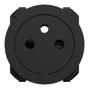 enjoliveur noir mat pour prise affleurante Schneider Odace - vue de face