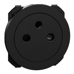 enjoliveur noir mat pour prise affleurante Schneider Odace