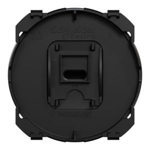 enjoliveur noir mat pour va et vient et poussoir à levier Schneider Odace - vue de dos