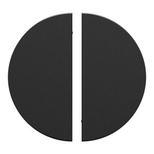 enjoliveurs noirs mat pour double va et vient/poussoir Schneider Odace - vue de face