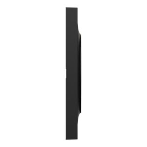 plaque de finition 3 postes Schneider Odace® noire mat - vue côté