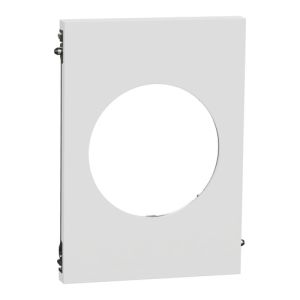 plaque de finition centrale Schneider Odace Architecte effet Céramique Blanc