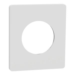 plaque de finition 1 poste Schneider Odace Architecte effet céramique blanc