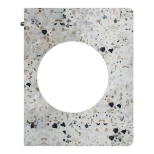 plaque de finition latérale Schneider Odace Architecte effet Terrazzo - vue de face
