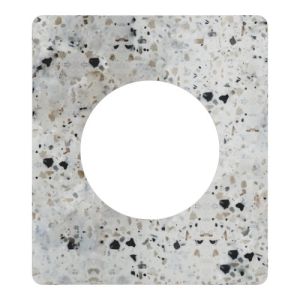 plaque de finition 1 poste Schneider Odace Architecte effet Terrazzo - vue de face