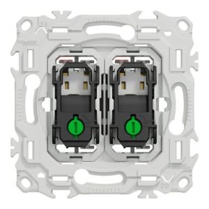 double interrupteur Schneider Odace - vue de face
