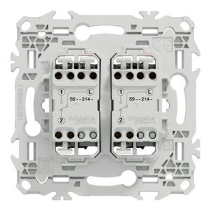 double interrupteur Schneider Odace - vue de dos