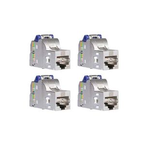 Lot de 4 connecteurs S-One DPM RJ45 SCHNEIDER Resi9 Connect femelle Grade 3TV Cat6 