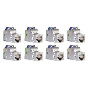 Lot de 8 connecteurs S-One DPM RJ45 SCHNEIDER Resi9 Connect femelle Grade 3TV Cat6