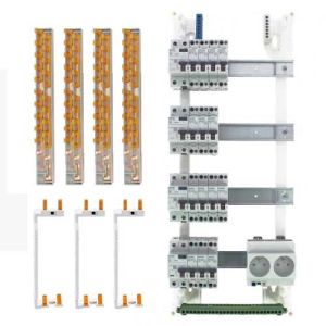 SIEMENS Tableau électrique pré-équipé 4 rangées - détail intérieur du tableau