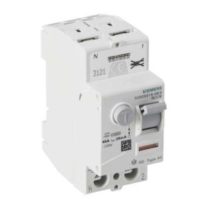 l'nterrupteur Différentiel SIEMENS 40A 30mA TYPE AC auto vue du dessus