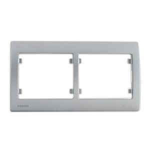 SIEMENS Delta Iris Plaque double horizontale silver