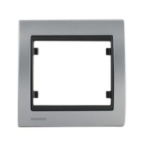 SIEMENS Delta Iris Plaque simple - Métal alu silver