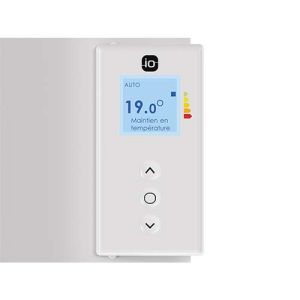 Radiateur connecté vertical Thermor Ingénio 4 coloris blanc puissance 1000W avec boitier de commande digital
