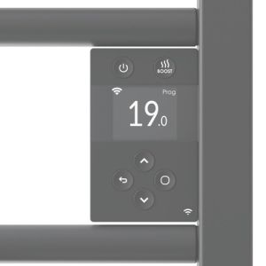 Sèche serviettes Thermor Riva 5 500W gris menhir avec boitier de commande digital