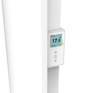 Radiateur chaleur douce vertical 2000W blanc Thermor Tenerife avec boitier de commande digital