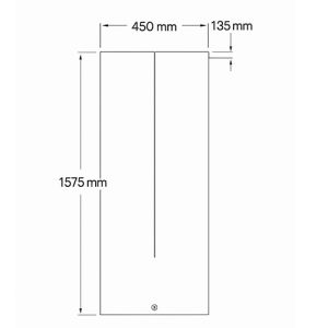 Dimensions du radiateur chaleur douce vertical 2000W blanc Thermor Tenerife