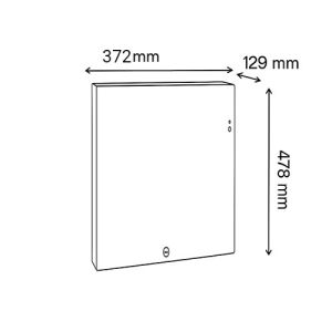 Dimensions du radiateur connecté à chaleur douce 500W blanc Thermor Ingénio 4