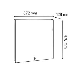 Dimensions du radiateur connecté à chaleur douce 750W blanc Thermor Ingénio 4