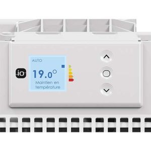 Radiateur connecté à chaleur douce 1000W blanc Thermor Ingénio 4 avec boitier de commande digital