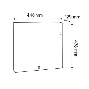 Dimensions du radiateur connecté à chaleur douce 1000W blanc Thermor Ingénio 4