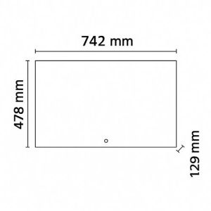 Dimensions du radiateur connecté à chaleur douce 2000W blanc Thermor Ingénio 4
