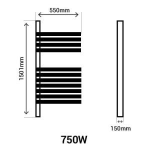 the483232-thermor-allure-3-classique-seche-serviettes-connecte-menhir-750w-gauche-schéma avec dimensions