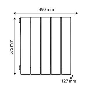 Dimensions du radiateur chaleur douce 1000W blanc Thermor Baleares