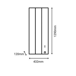 Dimensions du radiateur chaleur douce vertical gris ardoise 1000W Thermor Bilbao 4