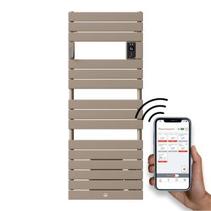 Sèche-serviettes Thermor Riviera 2 brun sable 2000W connecté avec l'application Thermor CozyTouch