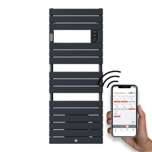 sèche serviettes électrique thermor riviera 2 gris ardoise 2000W connecté avec l'application Thermor Cozy Touch