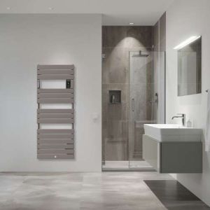 image salle de bain équipé d'un sèche serviettes électrique thermor riviera 2 coloris gris roche