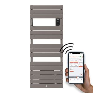 sèche serviettes électrique thermor riviera 2 coloris gris roche connecté avec l'application Thermor Cozy Touch