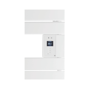 Sèche serviette électrique étroit avec soufflerie Thermor Riviera 2 1500W noir carbone - avec boitier de commande digital
