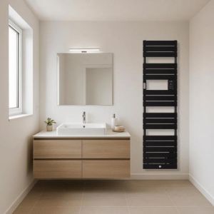 Sèche serviettes électrique étroit Thermor Riviera 2 avec soufflerie 1750W gris ardoise - photo intérieur