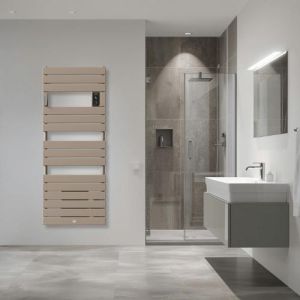Sèche serviettes électrique Thermor Riviera 2 avec soufflerie 1750W brun sable - photo intérieur