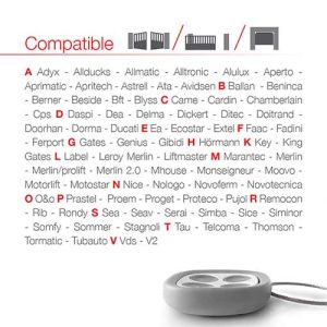THOMSON Noé Télécommande universelle portail + porte de garage - marque compatible 1/2