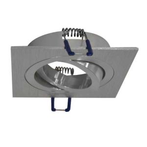 VISION-EL Support de spot carré aluminium brossé 92 x 92 mm - Lumière