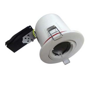 VISION-EL Support de spot BBC rond blanc orientable avec douille automatique