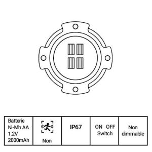 Fiche technique du pavé de sol pour éclairage extérieur Watt & Home