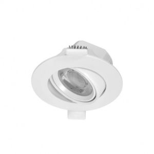 MIIDEX Spot LED encastrable CARAT II orientable 230V 5W 540lm CCT 90mm blanc - spot orienté à gauche