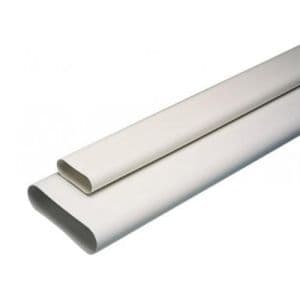 Barre minigaine Aldes PVC rigide ultra plat blanc D125mm 60x200mm