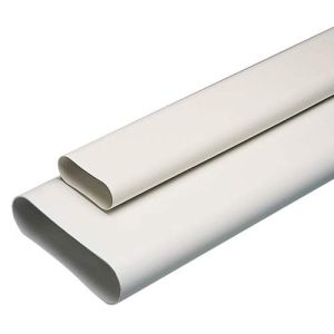 Barre minigaine ultra plate et rigides en PVC blanc Aldes 40 x 100mm D80mm